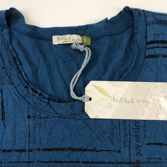 𝅺CHALET & Cici NEW blue tunic top - Picture 3 of 8